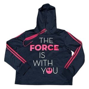 Disney Parks Star Wars The Force Is With You Black Hoodie Size Large
